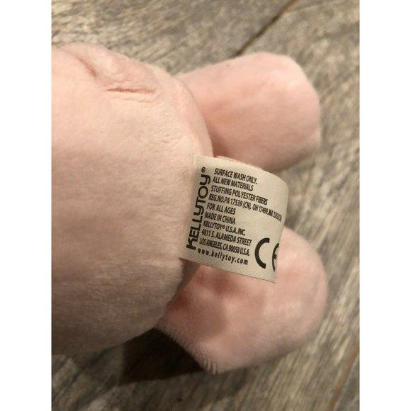 KellyToy Pink Elephant Baby Rattle Stuffed Plush Toy Animal 12" Clip‎ On Carry - Picture 4 of 8